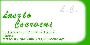 laszlo cserveni business card